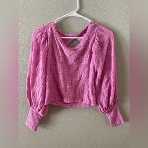 Magenta free people top with open back
